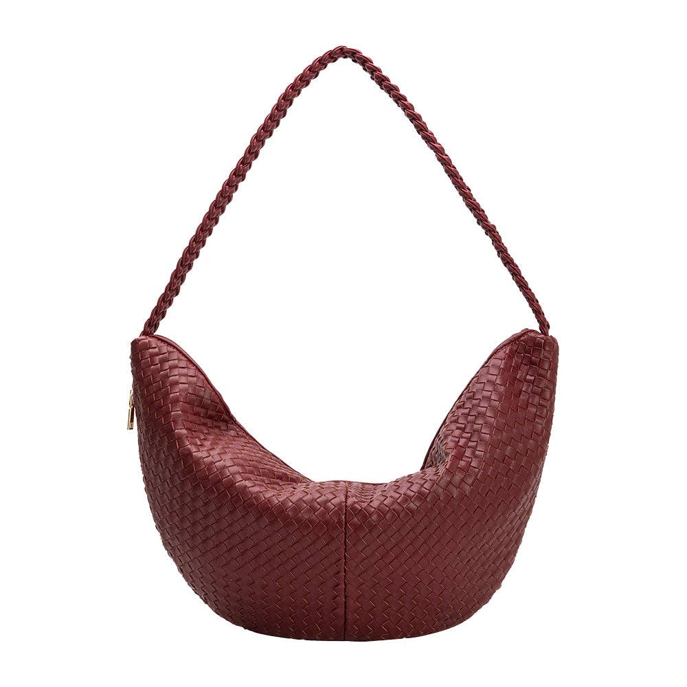 Melie Bianco Raquel Cranberry XL Schultertasche aus recyceltem Material