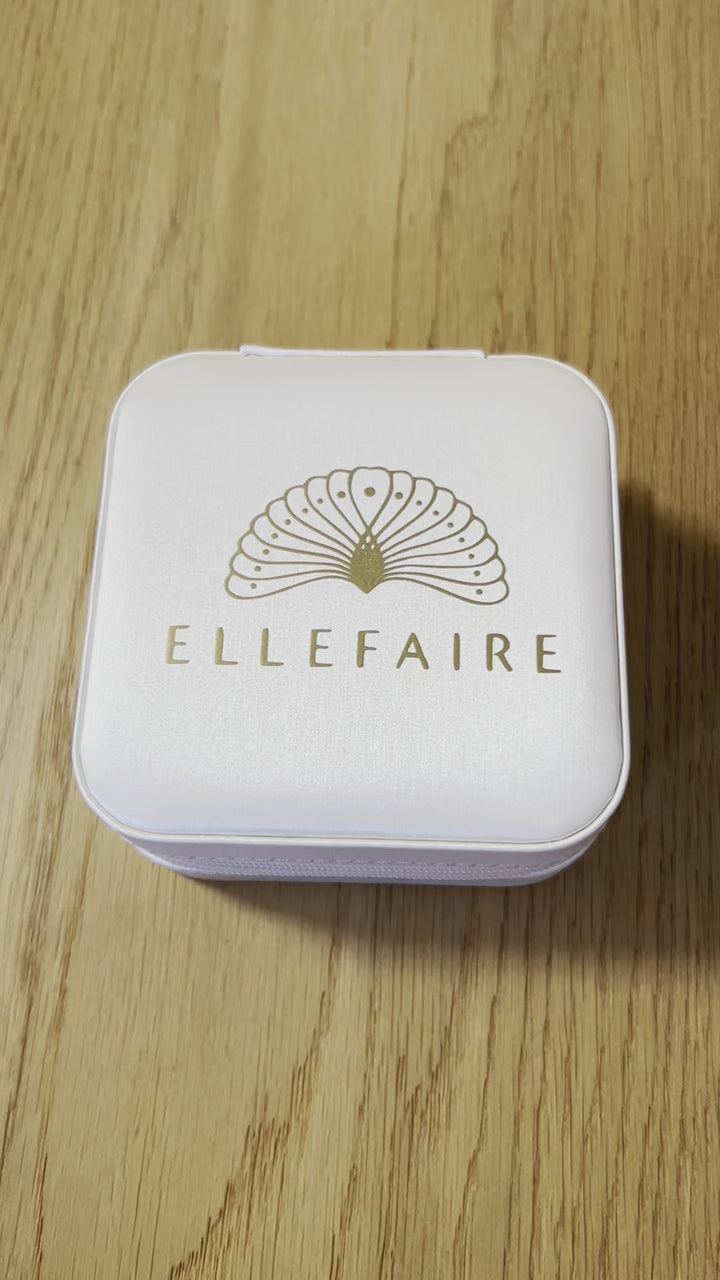 Ellefaire travel jewelry box in white