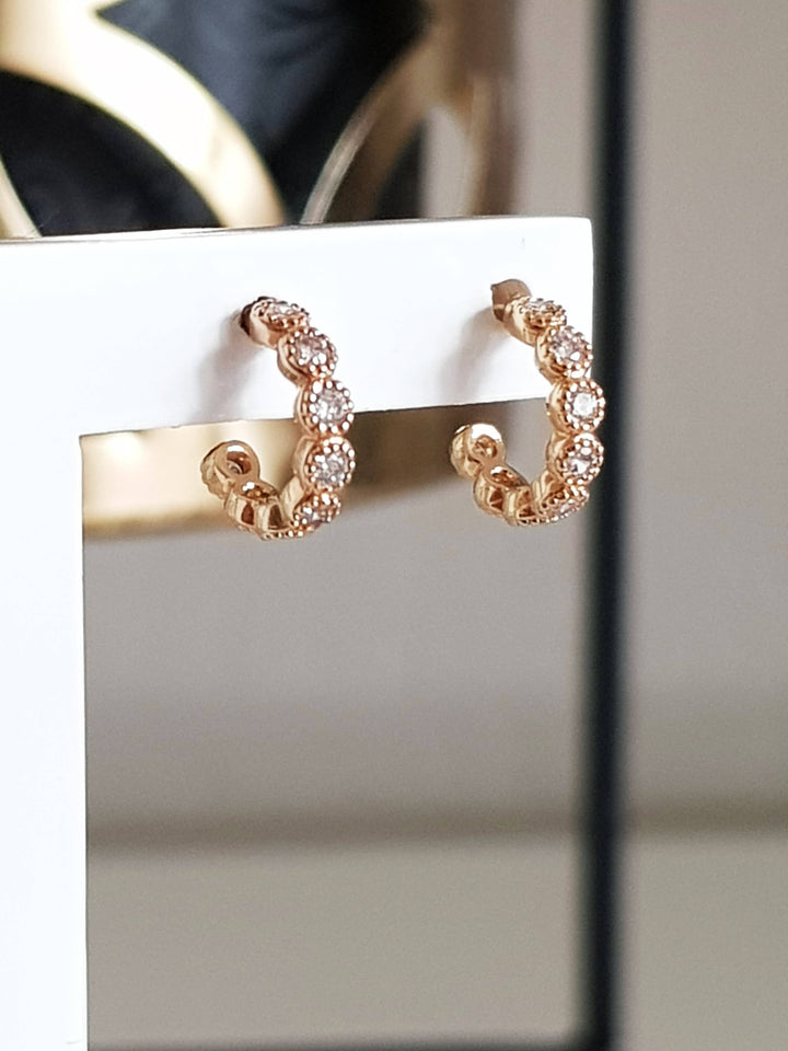 Iva mini hoop earrings with gold plating