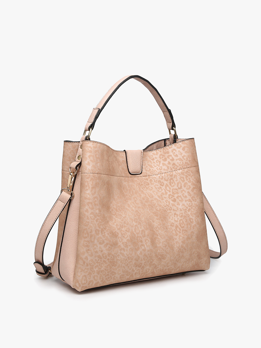 Tati Cheetah vegan handbag in peach beige