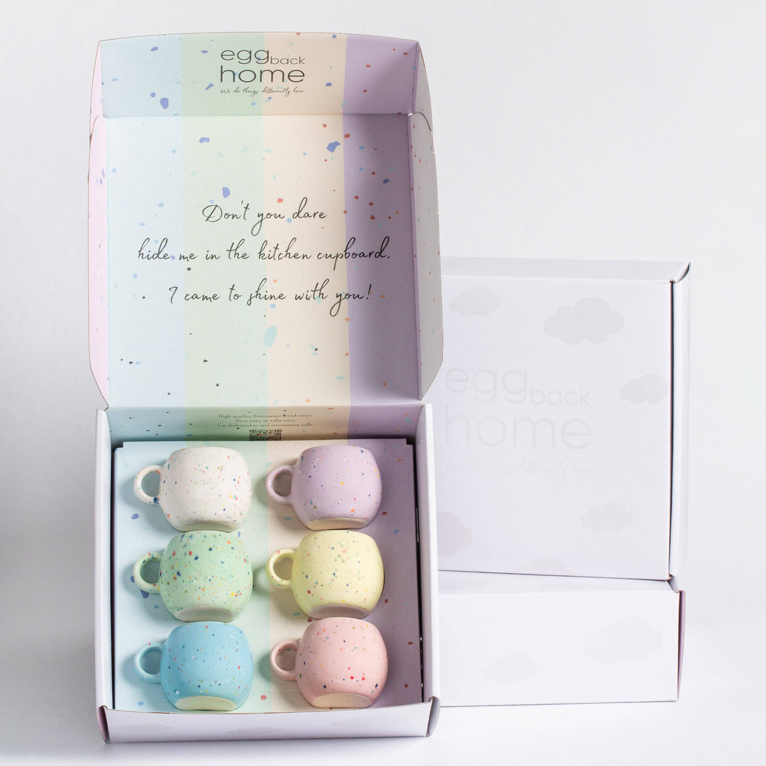 New Party Ball Espresso Cup 90 ml Mix 6-piece set — Gift Box