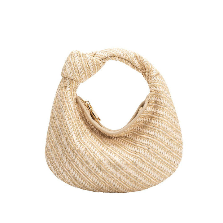 Melie Bianco Kleine Drew Henkeltasche in Natural Raffia