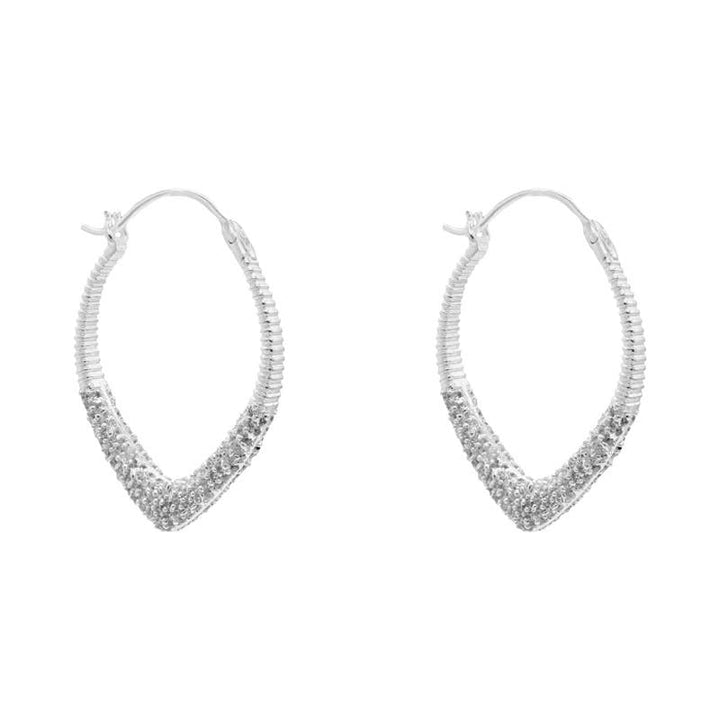 Jolie Shine Hoop Earrings in Silver