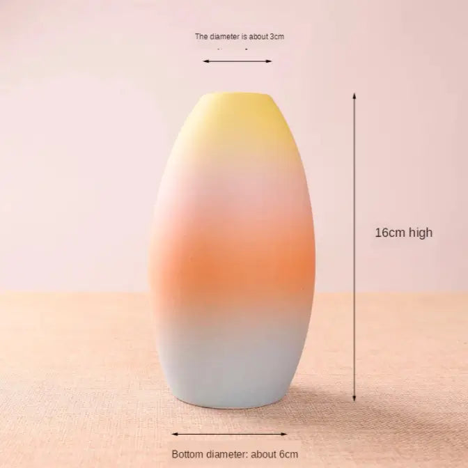 Gradient ceramic flower vase