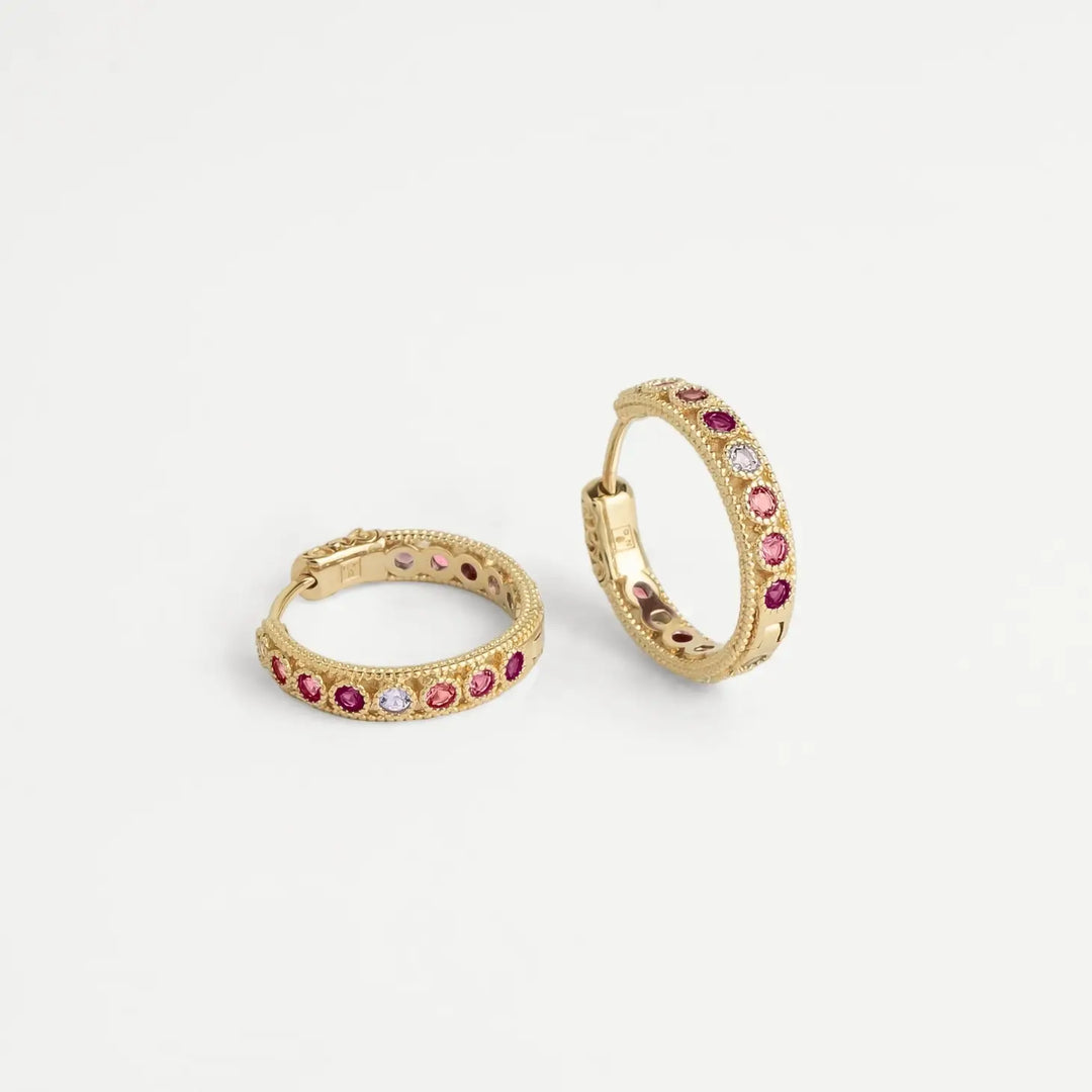 Rym Hoop Earrings - Rose