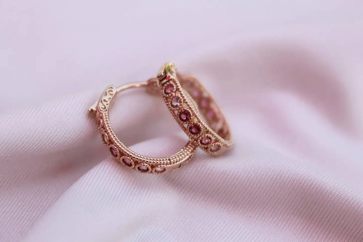 Rym Hoop Earrings - Rose