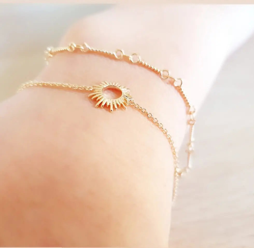 Gold plated “Sun” bracelet