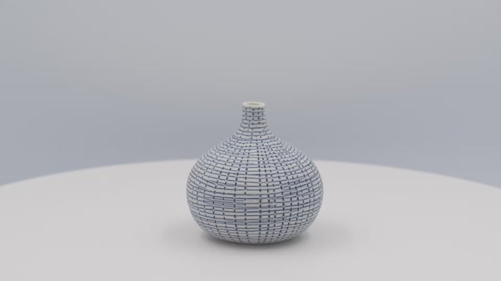 Mini Blue Congo bud vase in porcelain ceramic